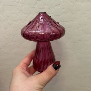 Purple Glass Mushroom Plant propagation Vase